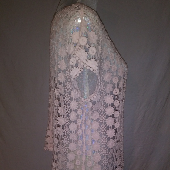 NWT Lauren Conrad knitted Lite Pink Shirt - Picture 4 of 8